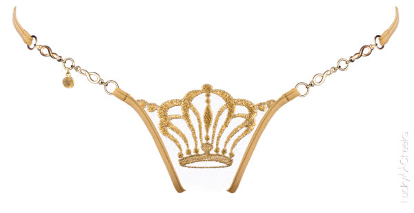 QUEEN OF LOVE GOLD - luxus mini G-string - Image 3